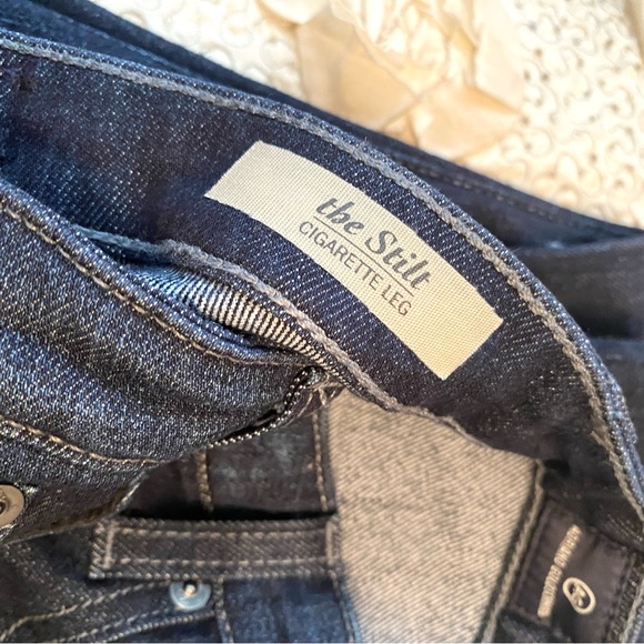 AG The Stilt Cigarette Leg Dark Wash Vintage Tailored Style Women’s Size 30R - Picture 5 of 14